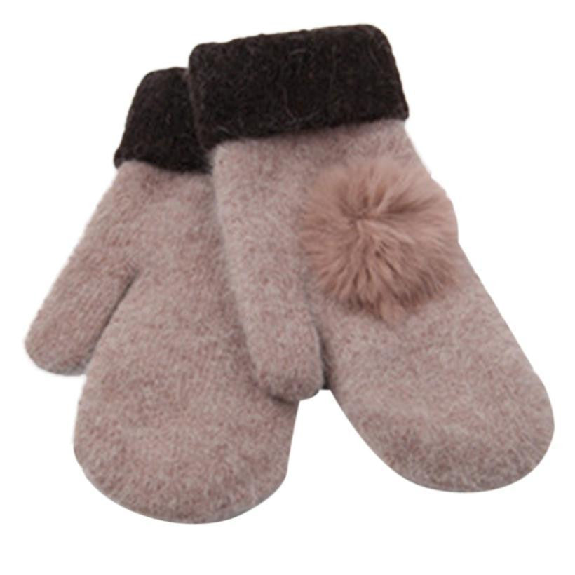 Cute Design Woolen Gloves For Women