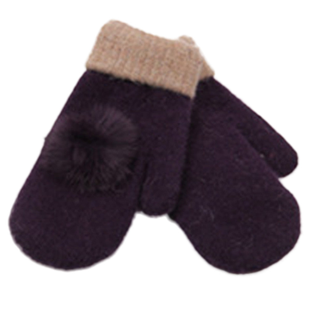 Cute Design Woolen Gloves For Women