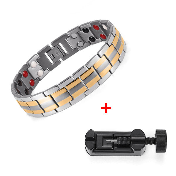 Healing Magnetic Titanium Bio Energy Bracelet For Men