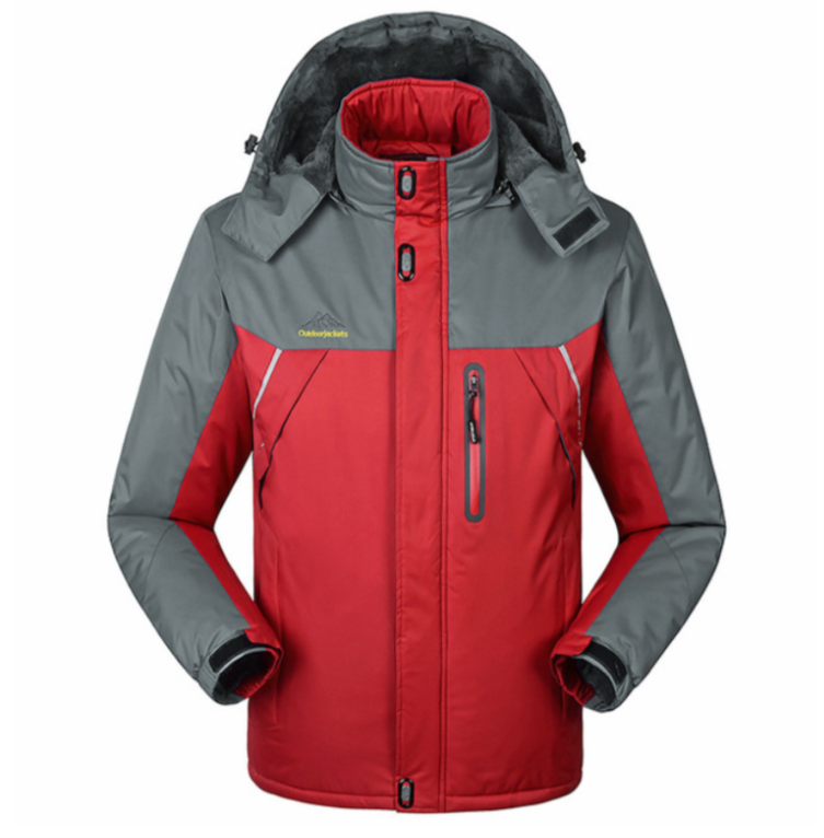 -30C Thick Velvet Down & Parka Coat Waterproof Windproof Winter Jacket