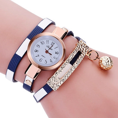 Leather Bracelet Quartz Dress Woman Watches ww-b