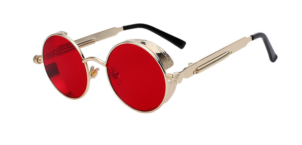 Round Metal Designer Retro Vintage Sunglasses Unisex
