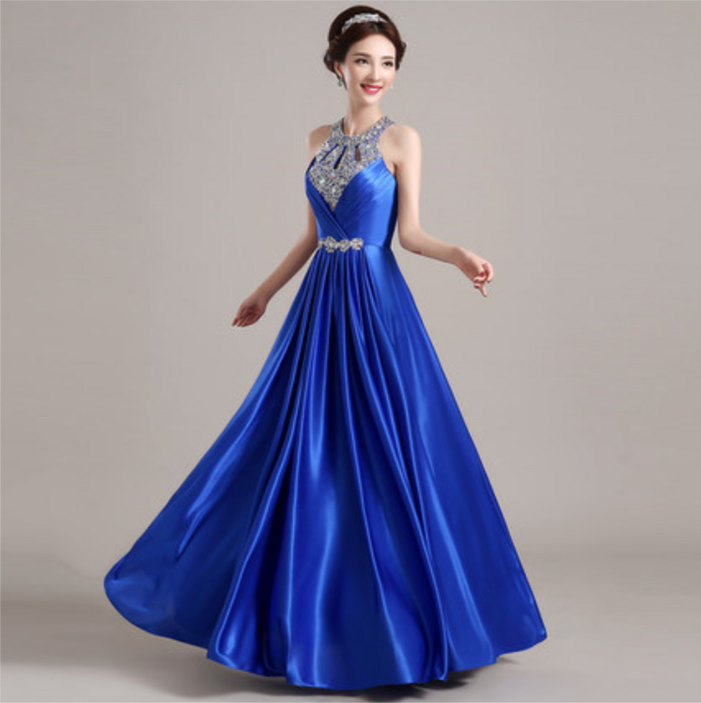 Evening Dress Floor-Length Formal Prom Party Gowns Elegant Long Evening Dresses