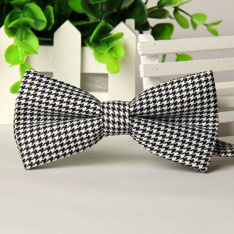 High Quality Pretied Neck Plaid Bowties for Men