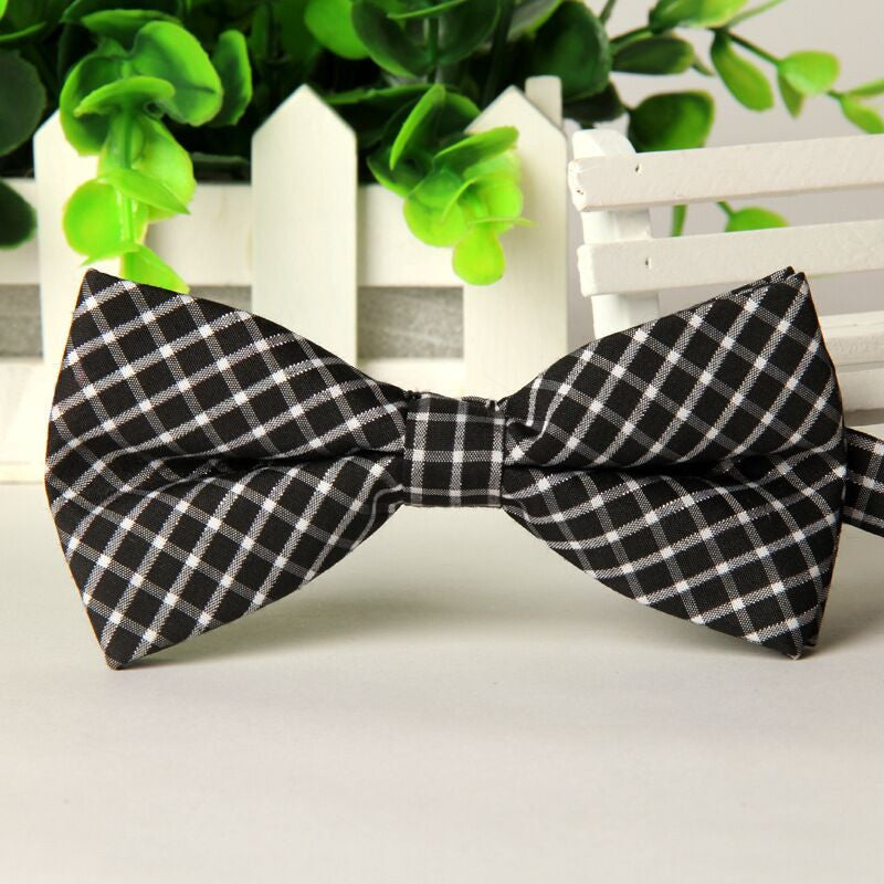 High Quality Pretied Neck Plaid Bowties for Men