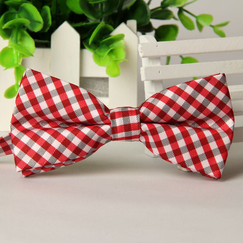 High Quality Pretied Neck Plaid Bowties for Men