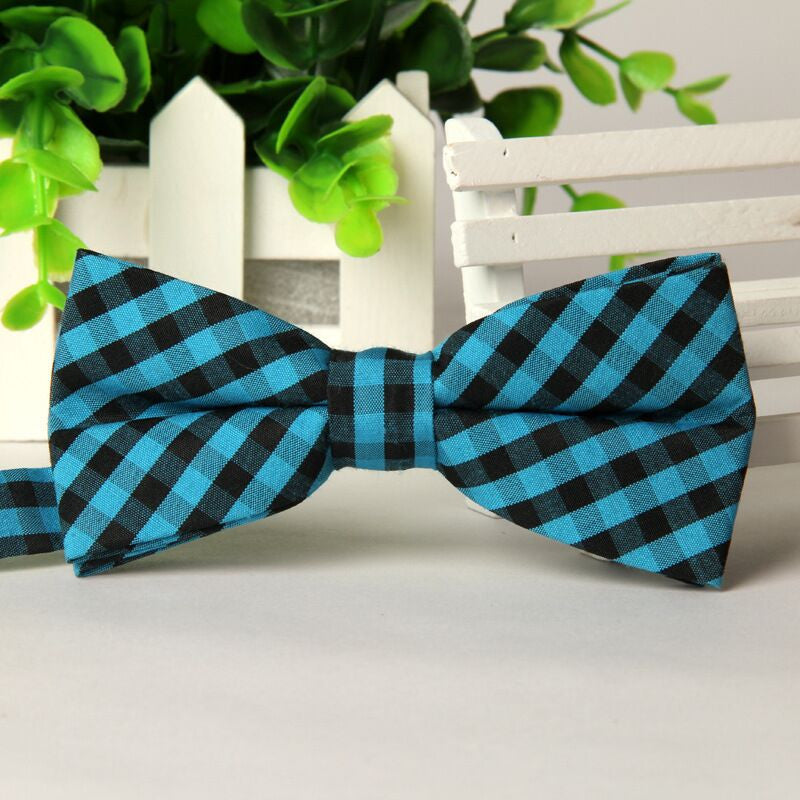 High Quality Pretied Neck Plaid Bowties for Men