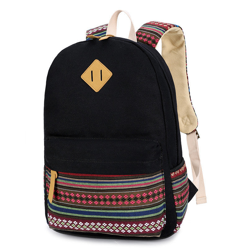 Printed Canvas Backpack School Bags For Girls/Women bwb