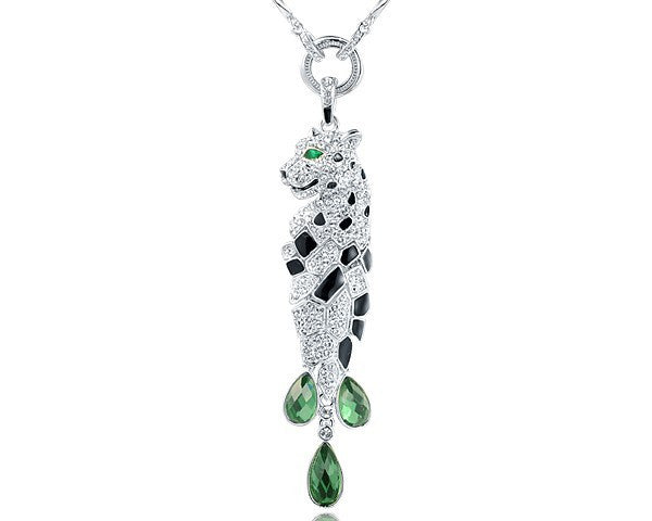 Leopard Crystal Pendant Bracelets Necklaces Jewelry Sets