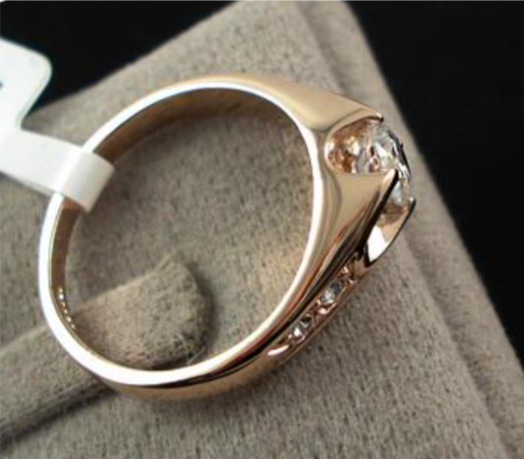 Rose Gold Plated Mounting Engagement Jewelry Rings wr-