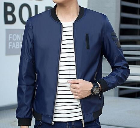 Solid Short Casual Jacket for Men