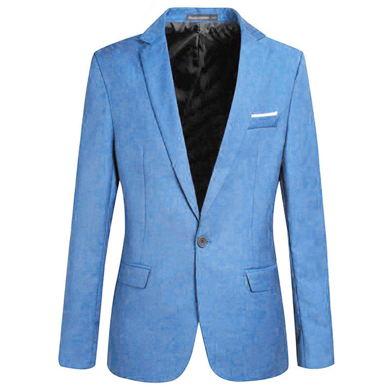 Stylish Casual Slim Fit Formal One Button Suit Blazer for Men