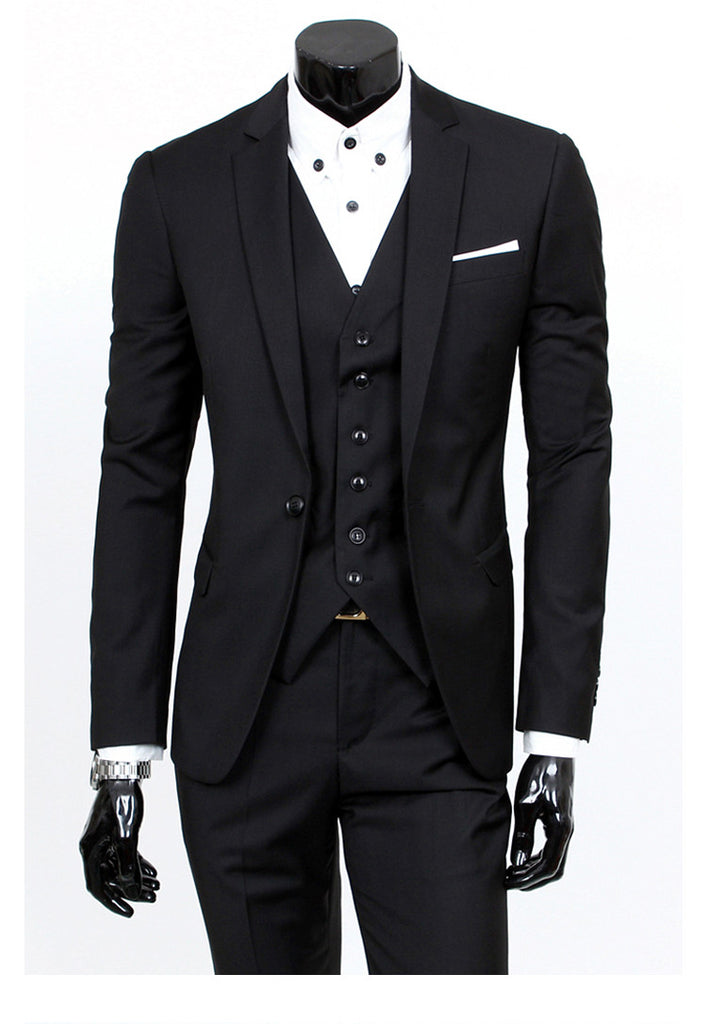 Formal Men's Suits 3pcs Business/Wedding Set (Jacket+Pants+Vest)