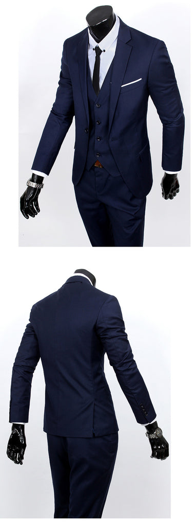 Formal Men's Suits 3pcs Business/Wedding Set (Jacket+Pants+Vest)