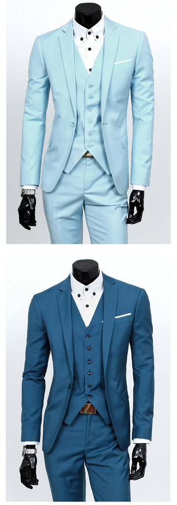 Formal Men's Suits 3pcs Business/Wedding Set (Jacket+Pants+Vest)