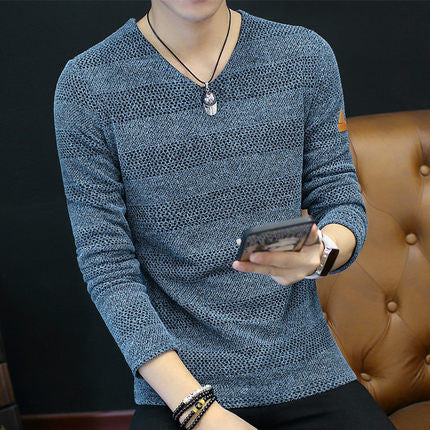 V-Neck Long Sleeve Sweater For Men