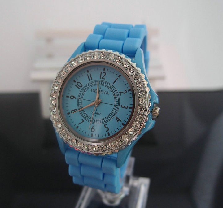 Elegant Crystal Silicone Watch ww-s wm-s