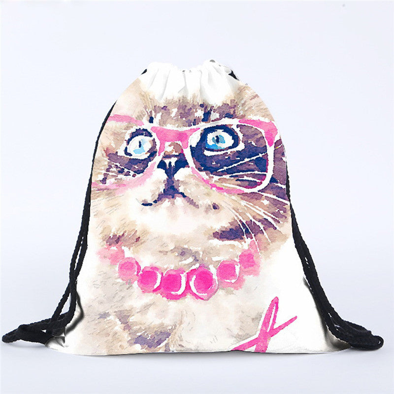 Unisex Printed Drawstring Backpacks Bags bmbwb