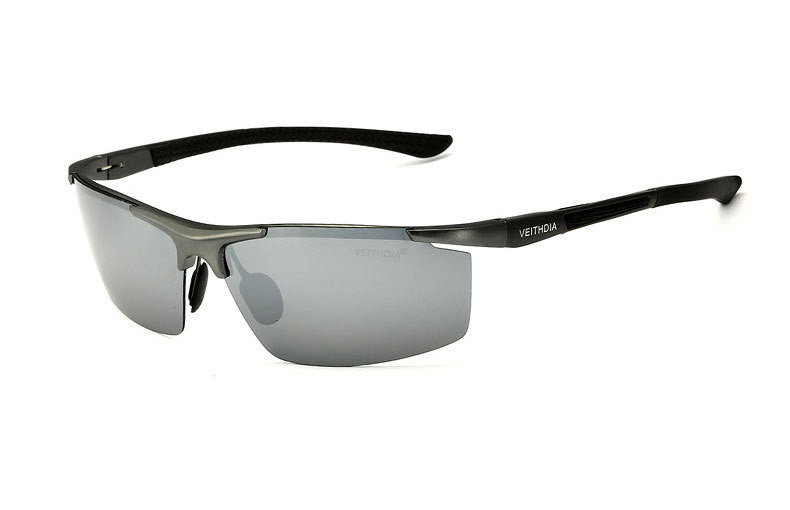 Aluminum Magnesium Polarized Coating Mirror Sunglasses For Men