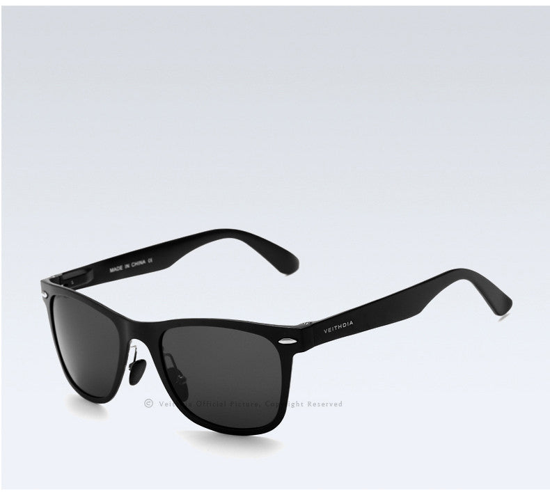 Aluminum Square Polarized Mirror Sunglasses Unisex