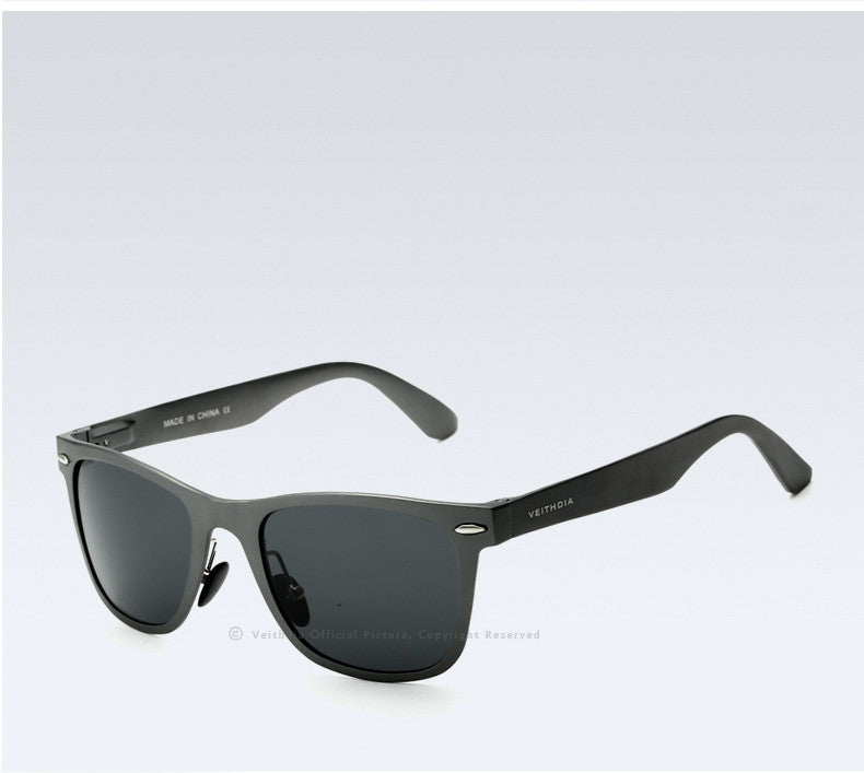 Aluminum Square Polarized Mirror Sunglasses Unisex