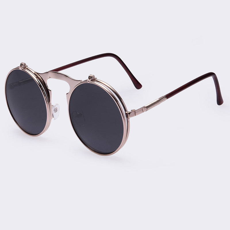 Vintage Round Design Steampunk Sunglasses Unisex