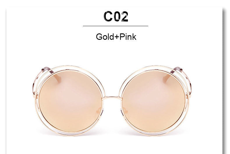 Vintage Round Mirror Design Sunglasses For Women