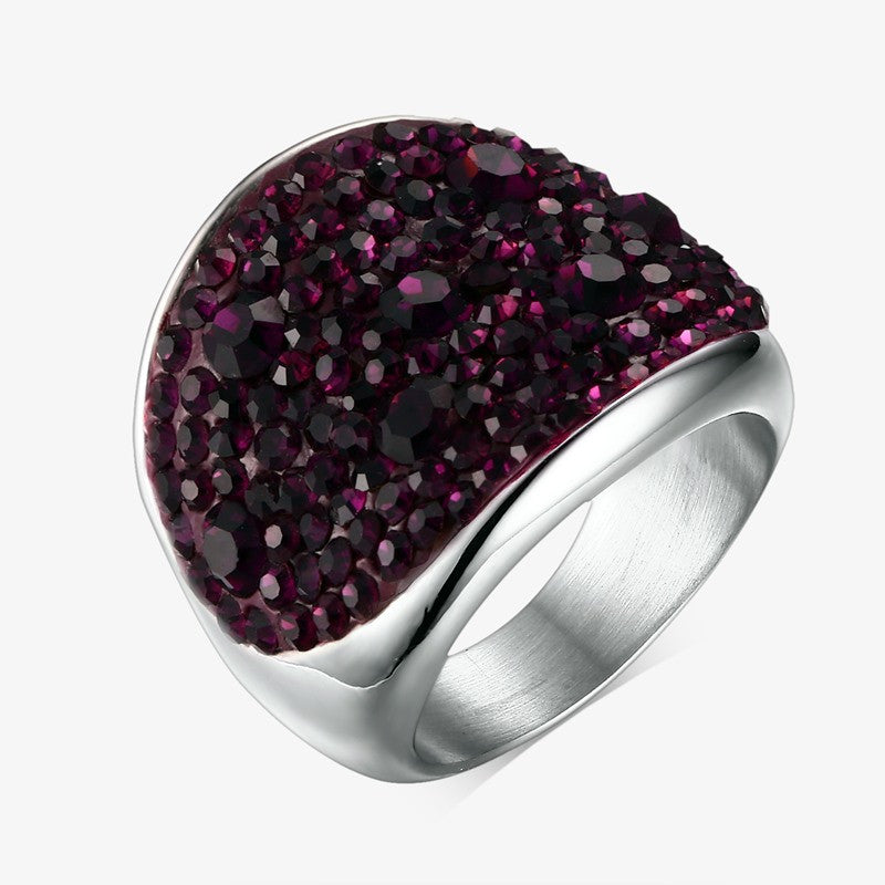 Crystal Multicolor Rings For Women