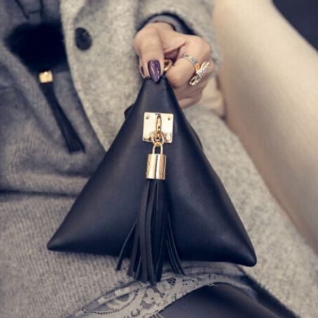 Mini Tassel Clutch Leather Designer Purse