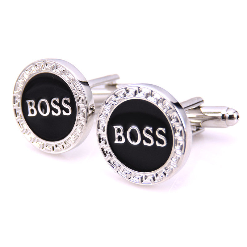 Popular Fashion High Quality Silver/Gold BOSS Cufflinks