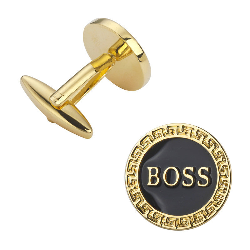 Popular Fashion High Quality Silver/Gold BOSS Cufflinks