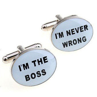 Popular Fashion High Quality Silver/Gold BOSS Cufflinks