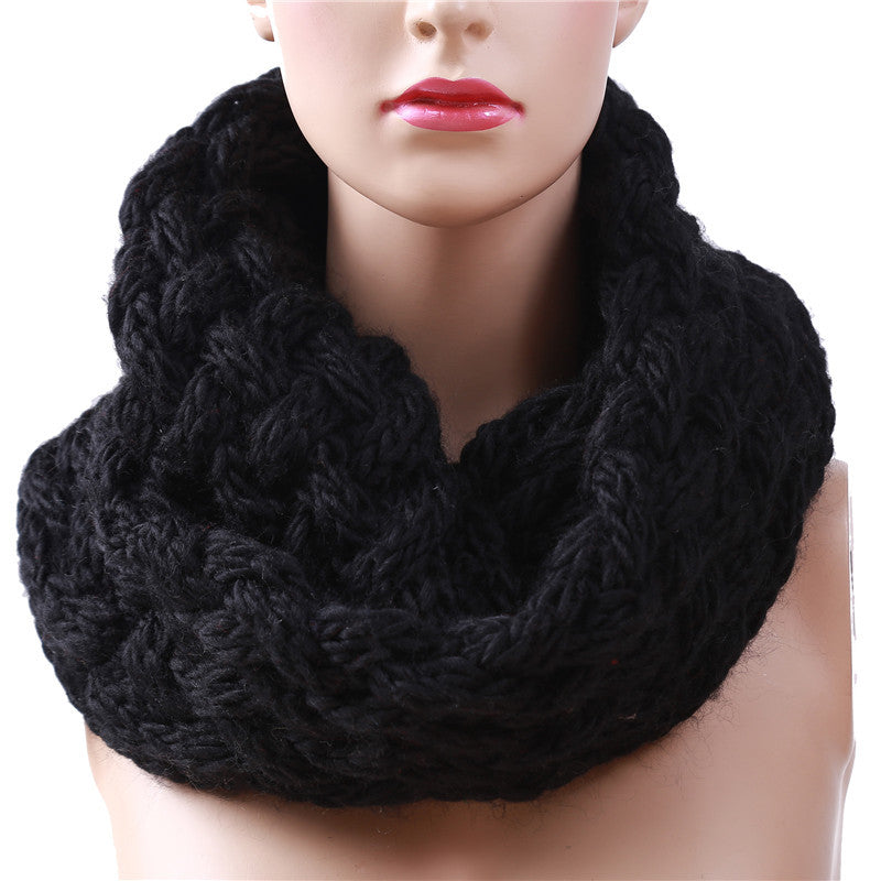 Knitted Warm Neck Circle Winter Scarves for Women