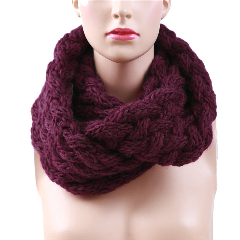 Knitted Warm Neck Circle Winter Scarves for Women