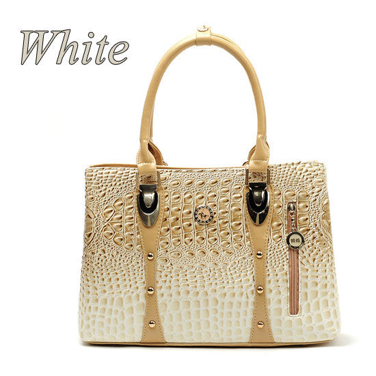 Brands Luxury Crocodile Design High Quality Leather Tote Handbag