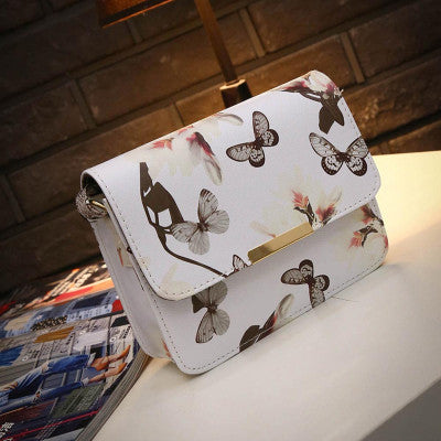 Floral Printed Leather Crossbody Bag