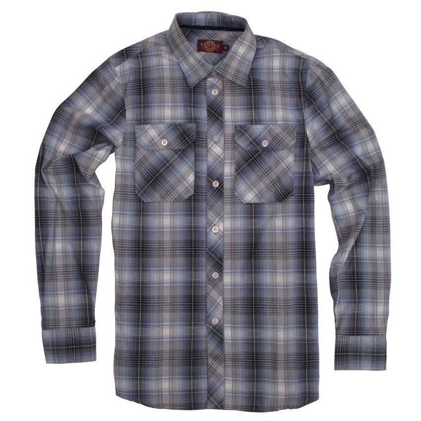 Casual Cotton Plaid Two Front Pocket Shirts for Men