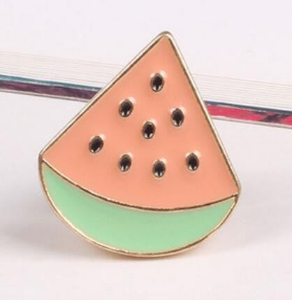 Cute Fruit Cat Sunglass Leaf Orange Pot Ice cream Watermelon Brooch Pins
