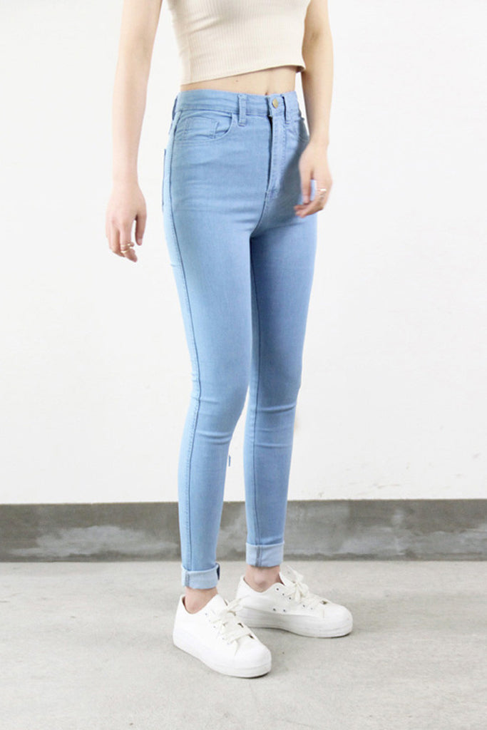 High Waist Elastic Jeans for Women