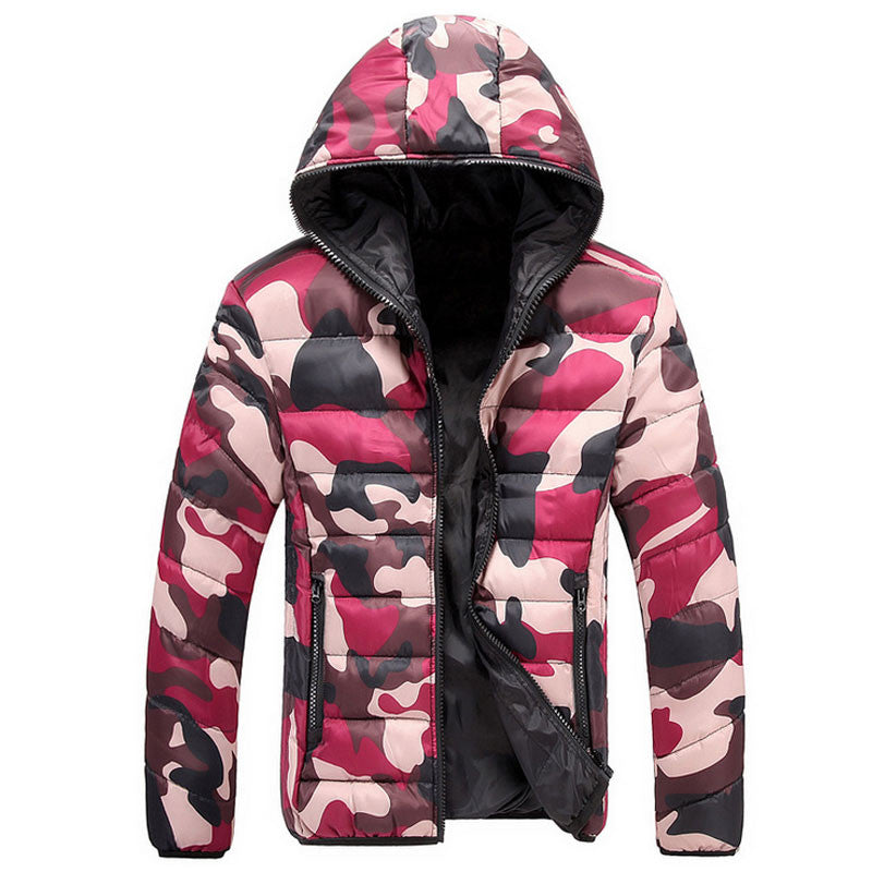 Camouflage Down Coat 3 Colors Winter Jackets for Men Fashion Hooded Coats