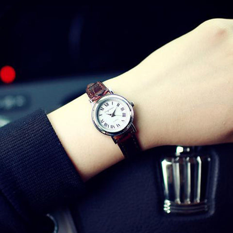 4 Cute Genuine Leather Dress Watches ww-d