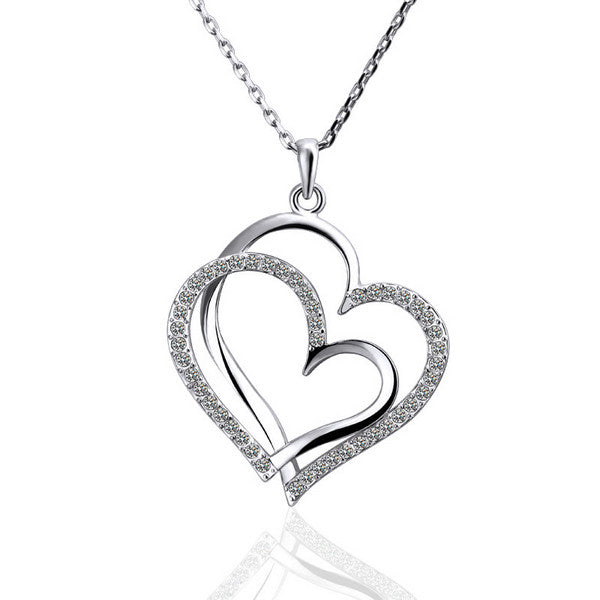 Heart Pendants Pingentes Chain Necklaces Austrian Crystal