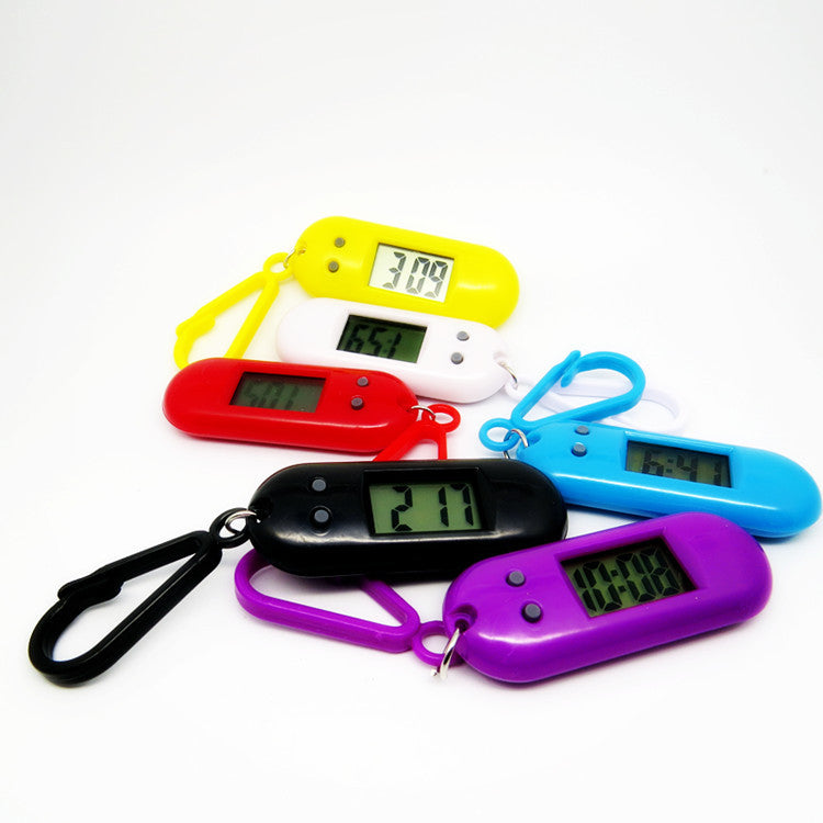 Rubber LED Key Ring Watch Sport Digital Watch Waterproof Colorful Watch -Random color