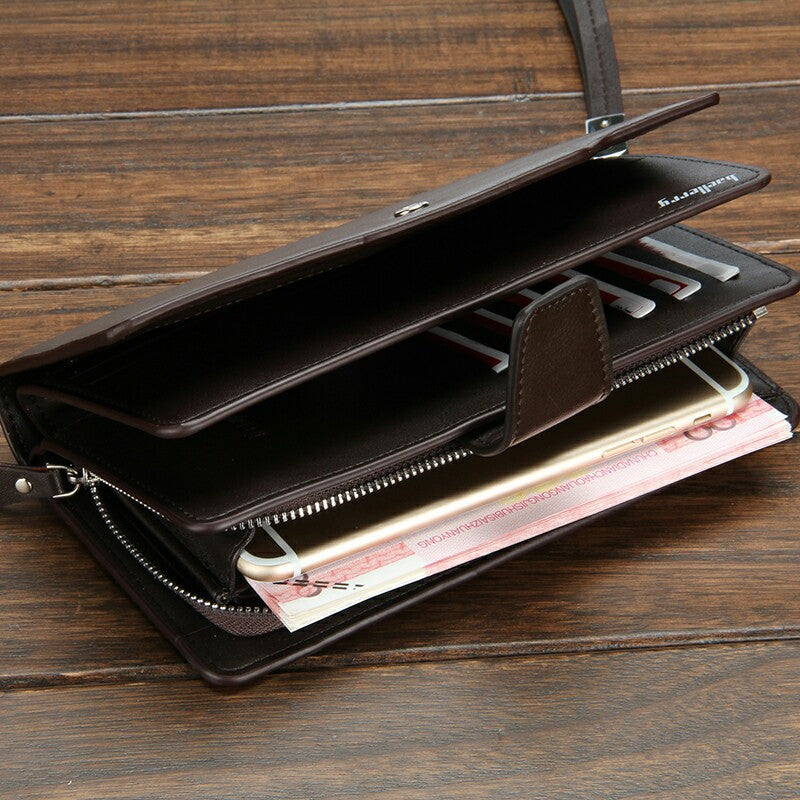 New Casual Purse Leather Long Design Men's Wallet