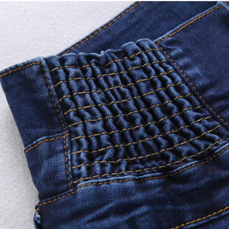 High Waist Elastic Skinny Women Denim Long Pencil Pants