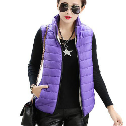 Sleeveless Women Jacket Slim Coat