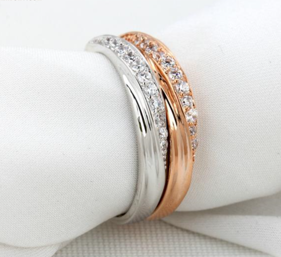 Classical Rose Gold Plated Wedding Rings wr-
