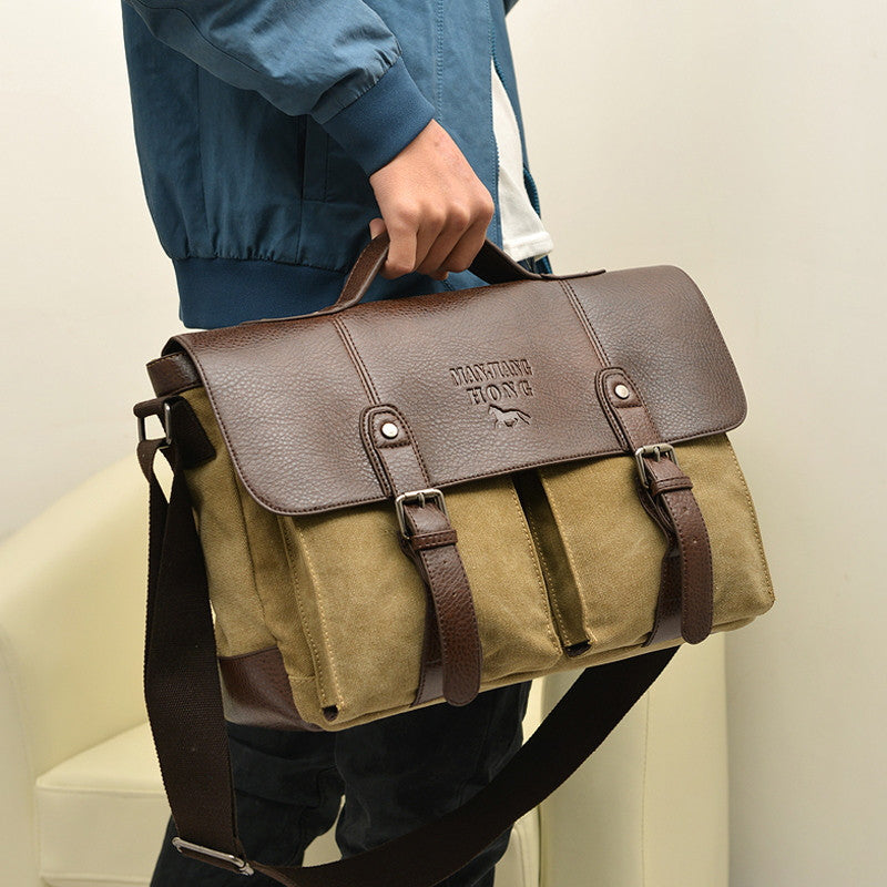 High Quality Canvas Business Briefcase For Men