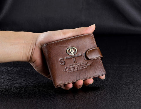 Crazy Horse Genuine Leather Bifold Men's Wallet