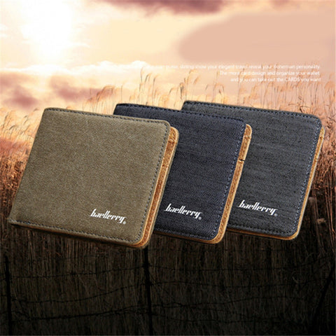 Quality Soft Linen 3 Colors Men's Wallet